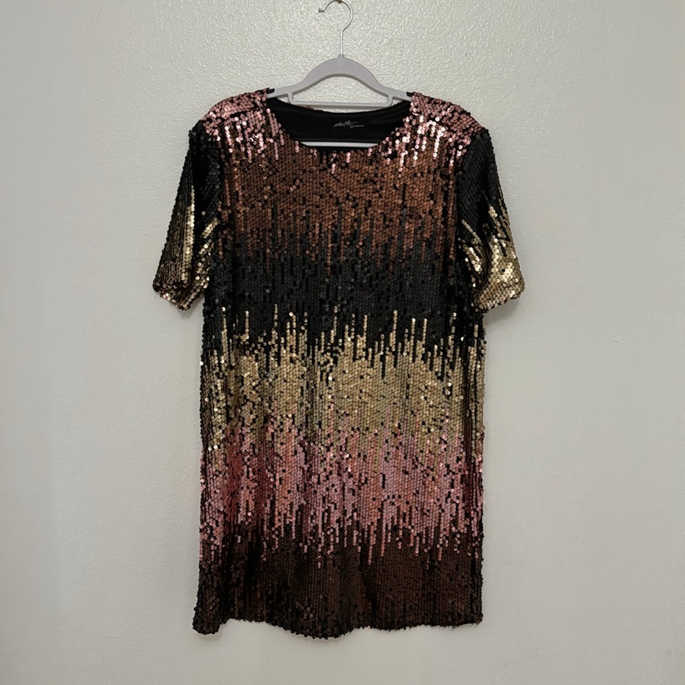 New Years sparkle ombré dress size large